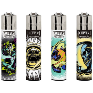 Zapalniczka CLIPPER ASTRO SKULLS  (48pcs)